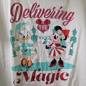 Christmastime Disney Minnie and Daisy White Tee with Red and Teal Accents